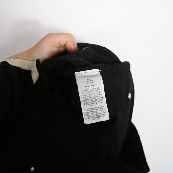 Boden Straight Leg Corduroy Jeans Womens 8 Black Patch Pockets Ankle High Rise - Picture 5 of 7